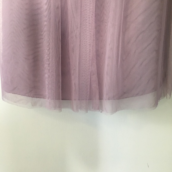 David’s Bridal one shoulder embroidered soft net bridesmaid dress - Picture 8 of 11